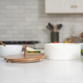 Everbrook handcrafted tortilla warmer a unique ceramic piece