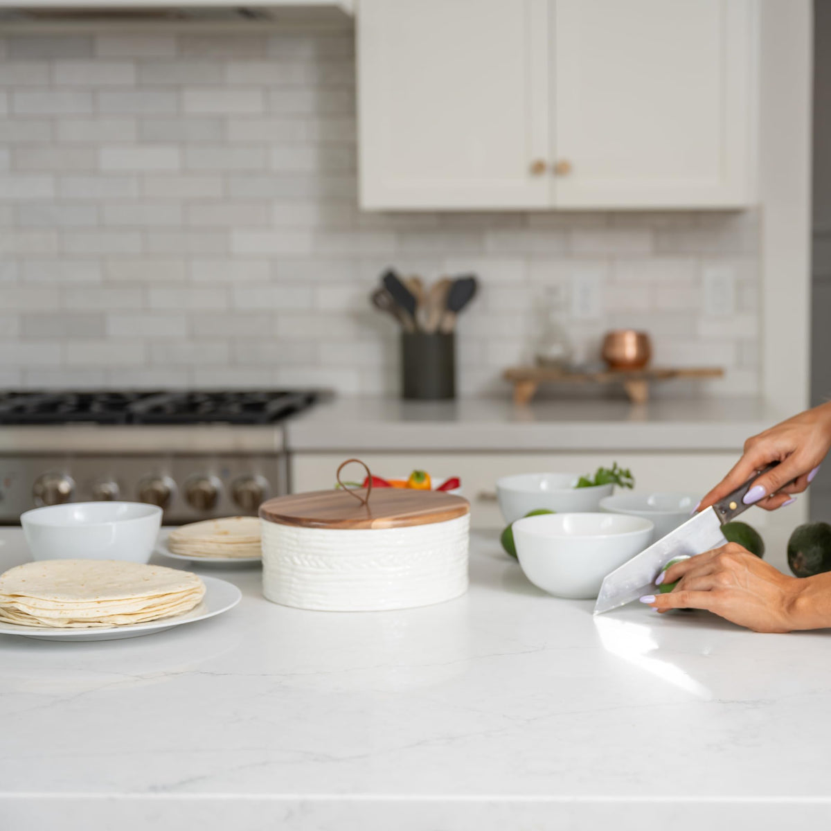 Everbrook tortilla warmer ideal for naan and roti at dinner