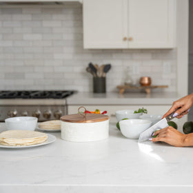 Everbrook tortilla warmer ideal for naan and roti at dinner