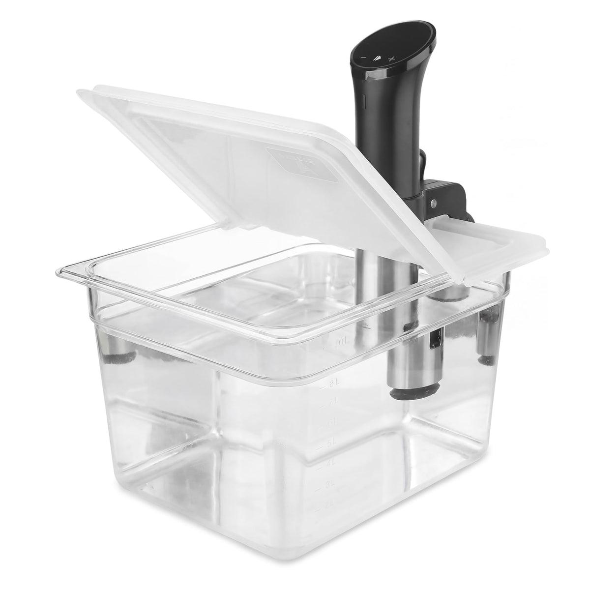 EVERIE 12-quart sous vide container, ample capacity for cooking multiple portions at once.