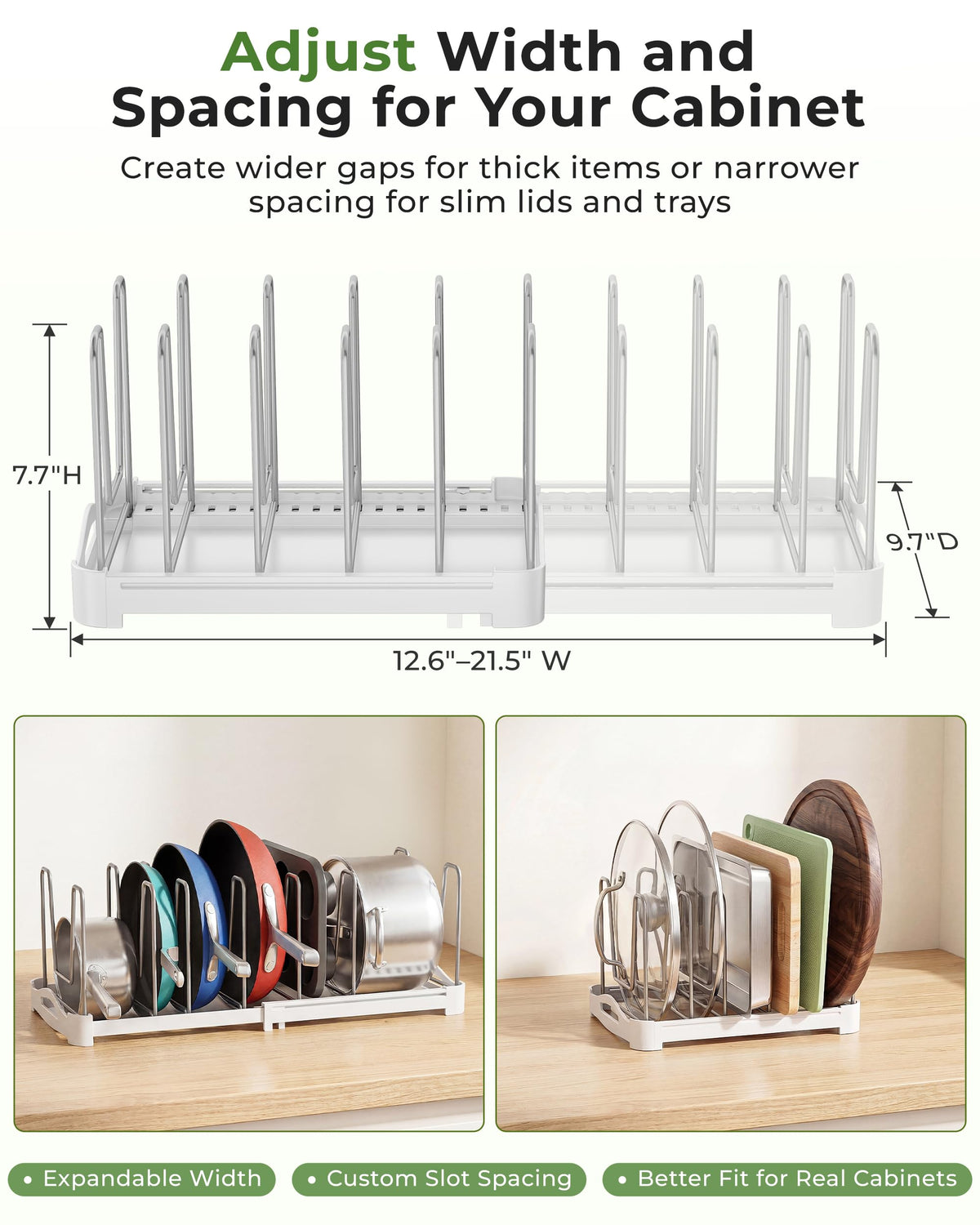 EVERIE cabinet-friendly design fits most counters and cabinets