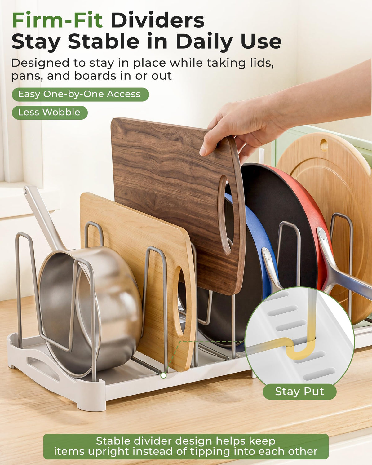 EVERIE cake molds and lids storage keeps baking tools organized