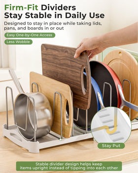 EVERIE cake molds and lids storage keeps baking tools organized