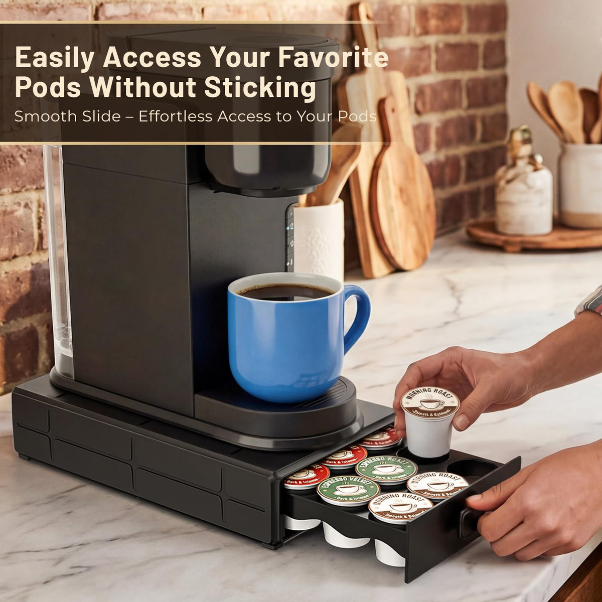EVERIE keeps Keurig K-Cups organized for fast, clutter-free coffee routines