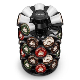 EVERIE coffee pod carousel base-8x8 keeps counter tidy and accessible.