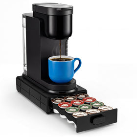 EVERIE coffee pod organizer front view showing 18 K-Cups neatly stored for quick mornings
