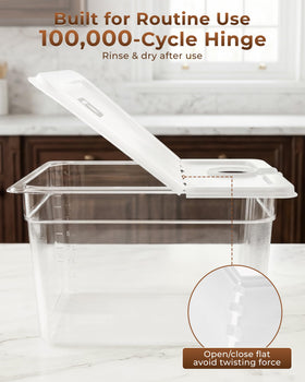 EVERIE container compatible with Anova Nano, offering a snug fit and versatile use.
