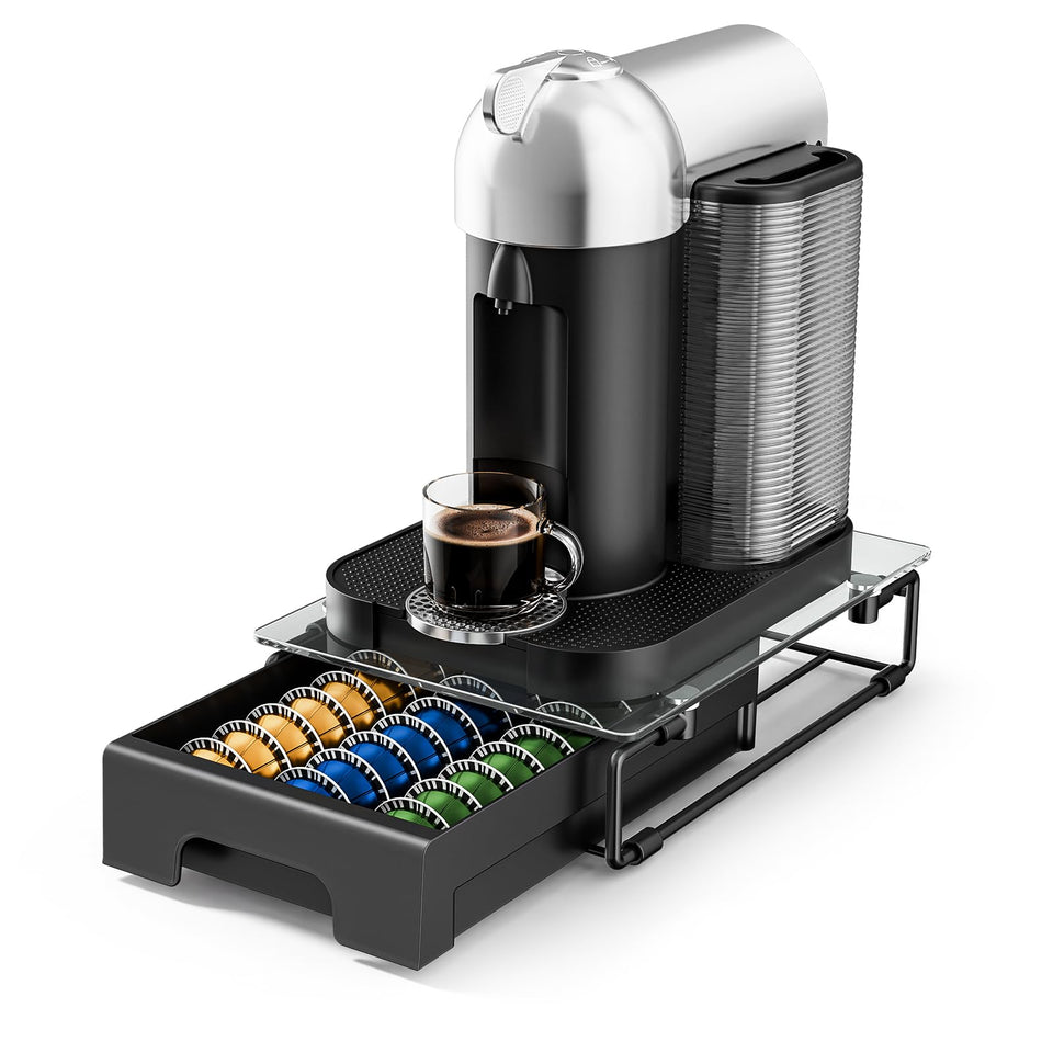 EVERIE crystal organizer top view shows clear pod access and visibility