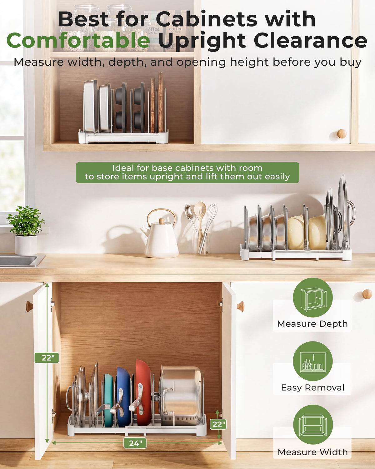 EVERIE cutting boards and drying mats organizer for air-drying and safe stacking