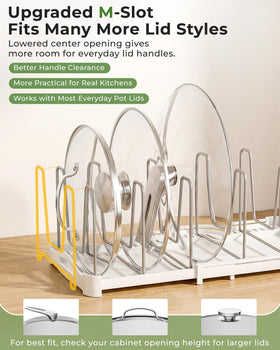 EVERIE heavy pans holder uses 5mm wires for sturdy, durable storage