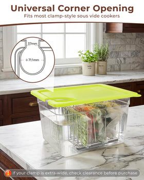 EVERIE insulating sleeve adds heat retention for overnight sous vide sessions.