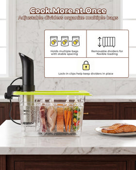 EVERIE seven-divider layout enables flexible spacing for multiple bags.