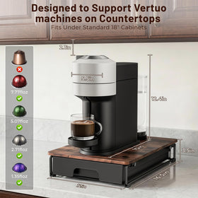 Everie Vertuo capsule drawer fits large and small pods neatly.