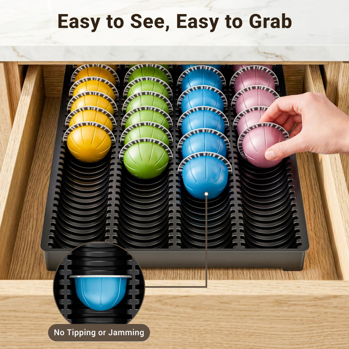 EVERIE Vertuo-compatible tray holds multiple capsule sizes in one place for flexible mornings