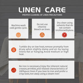 EVERLY linen tablecloth in natural earthy tones highlights sustainable, dye-free fabric.