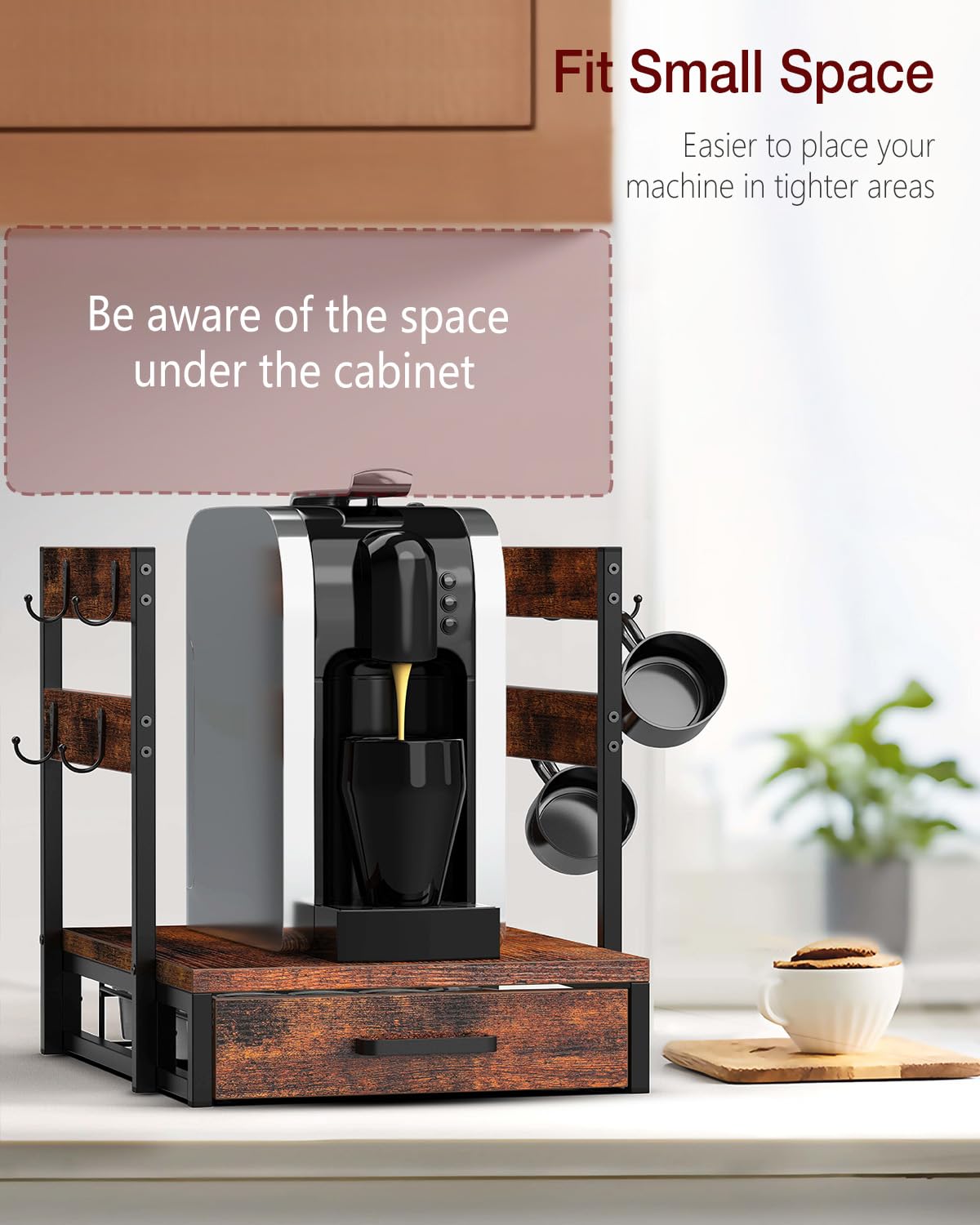 Evermagin K Cup Holder drawer glides smoothly for easy access.
