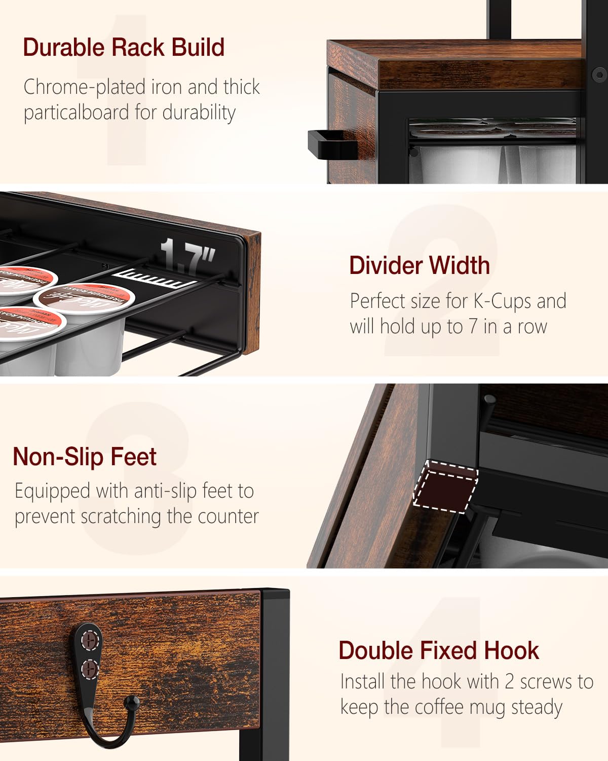 Evermagin K Cup Holder assembly is simple and drawer glides smoothly.