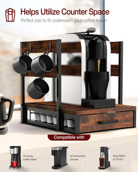 Evermagin K Cup Holder top surface supports the coffee maker securely.