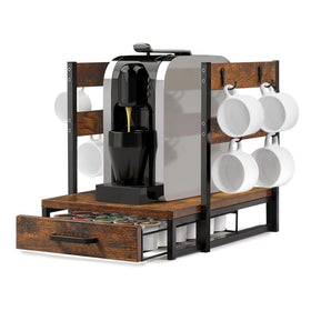 Evermagin K Cup Holder with wooden top keeps coffee pods neatly organized.