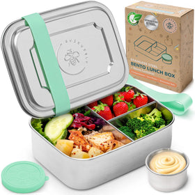 Everusely Bento Green 37oz ready for on the go meals keeps portions organized and fresh.
