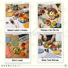 Everusely multi-size portion pack supports meal planning and prepped lunches.