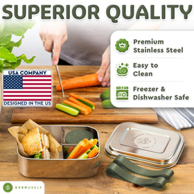 Everusely silicone bands secure contents and prevent leaks.