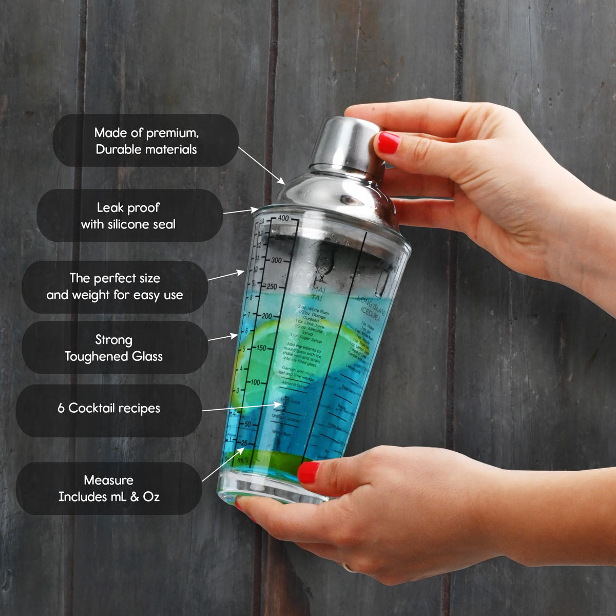 EVERYDAY COCKTAIL easy to assemble and clean for quick refreshment.