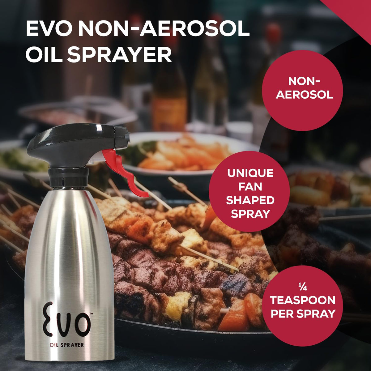 18-8 stainless steel body resists fingerprints and cleans easily.