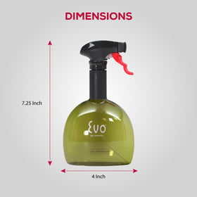 Evo Oil Sprayer Minis fan-shaped spray covers more surface area.