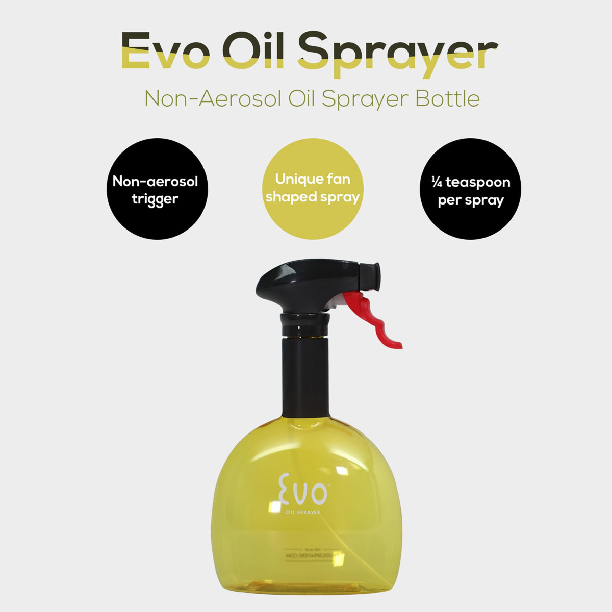 Evo Oil Sprayer Minis rotate nozzles enable horizontal and vertical spraying.