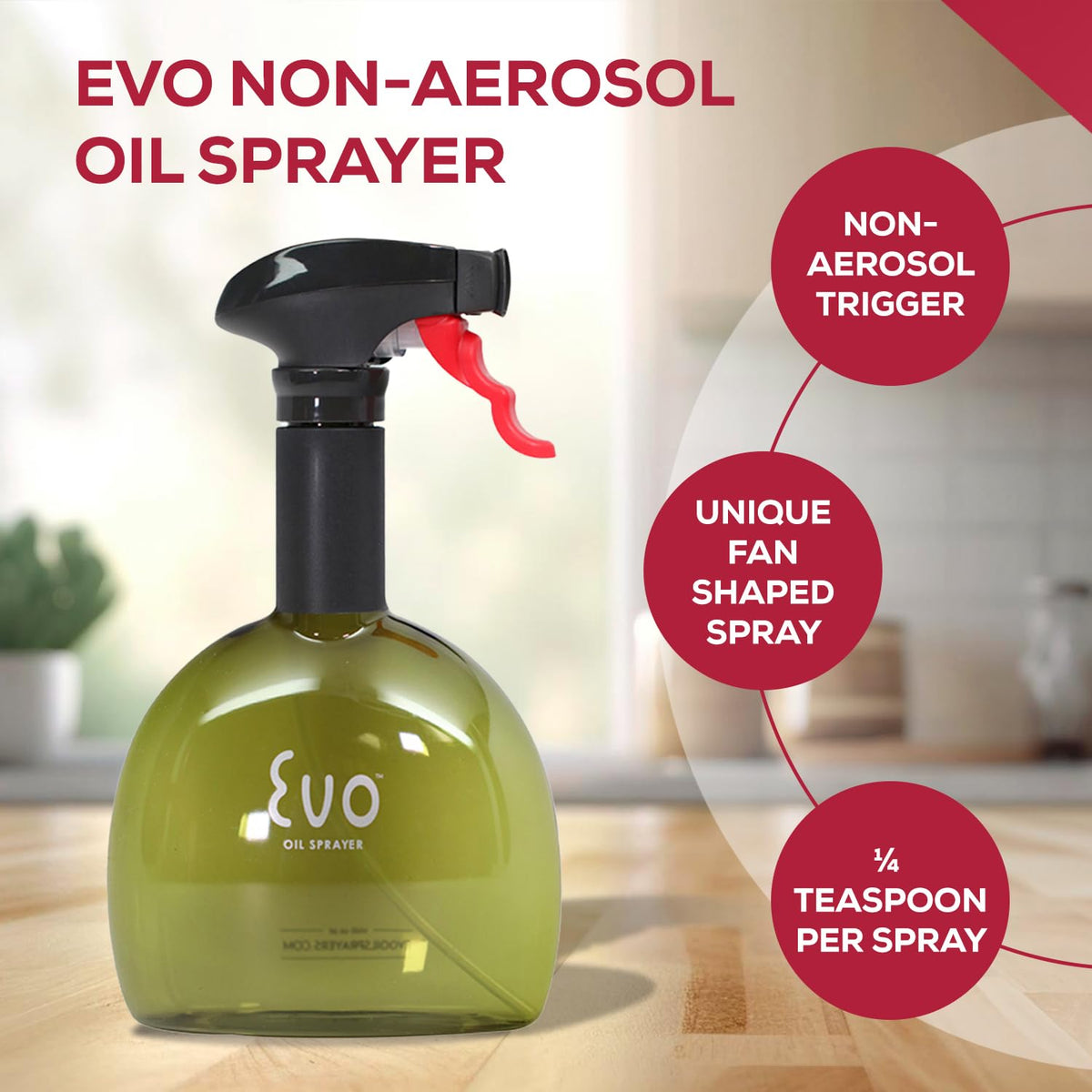 Evo Oil Sprayer Minis two-bottle setup ready for oils and vinegars.