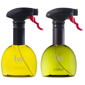 Evo Oil Sprayer Minis yellow bottle front view for precise oil portioning.
