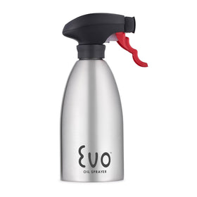 Evo Oil Sprayer stainless-steel bottle for durable, uniform sprays in daily cooking.
