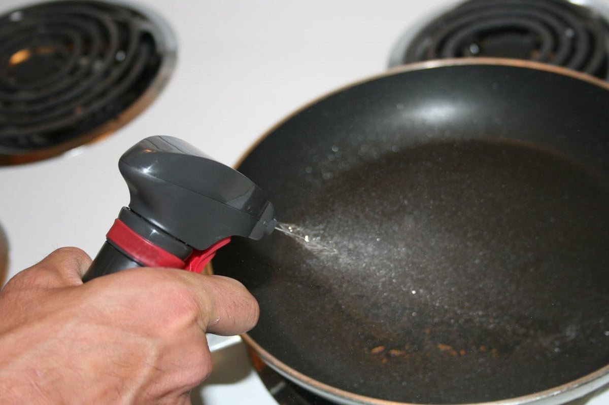 Evo Oil Sprayer is top-rack dishwasher safe for easy cleanup