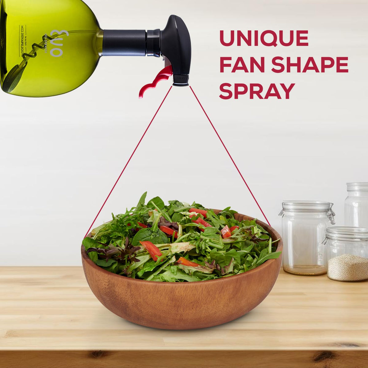 Evo Oil Sprayer wide fan pattern covers more surface area