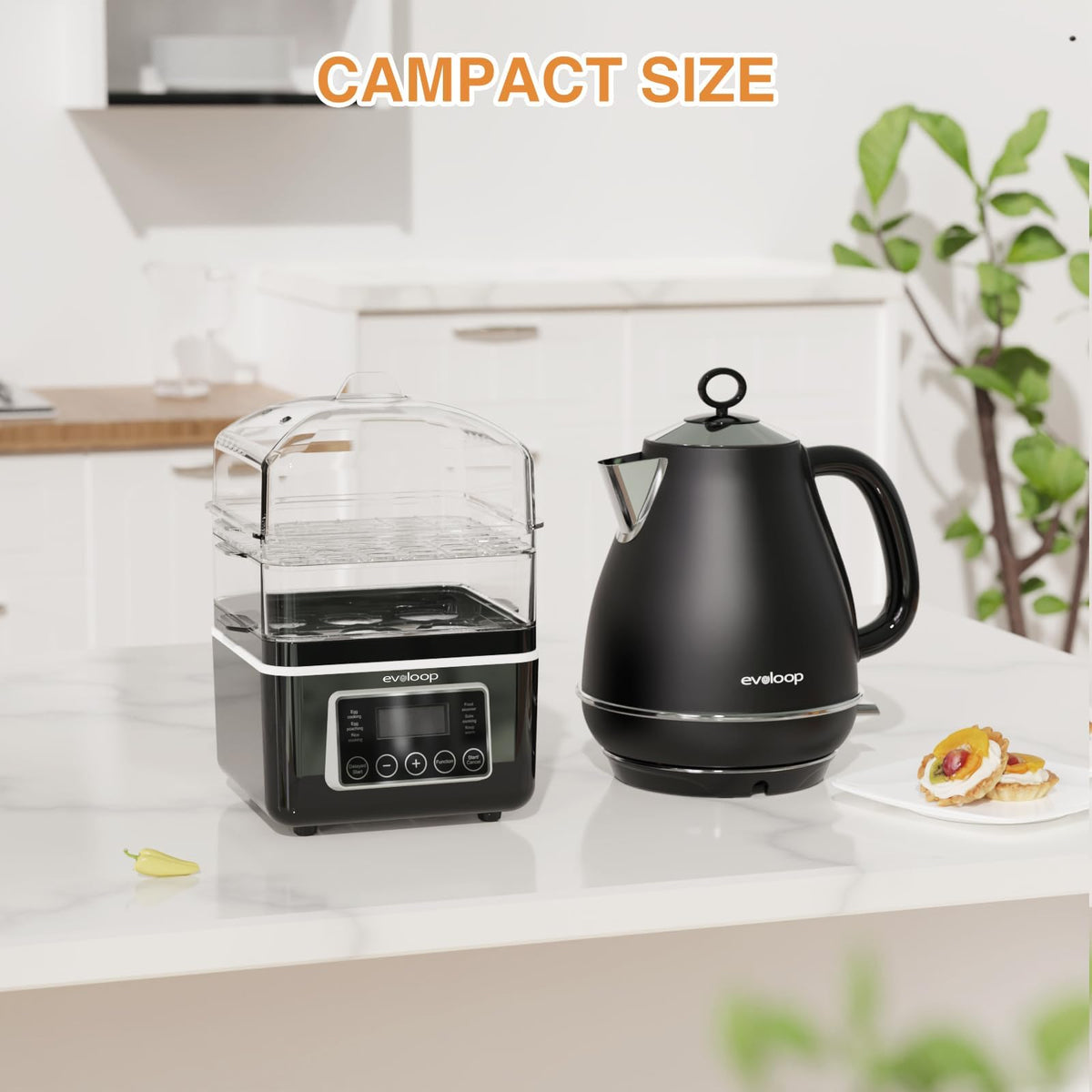 Evoloop compact kitchen storage with sleek design on countertop