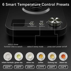 Evoloop gooseneck kettle keep-warm maintains ideal temp for multiple cups