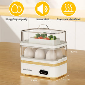 Evoloop includes omelet and poached egg trays for versatility.