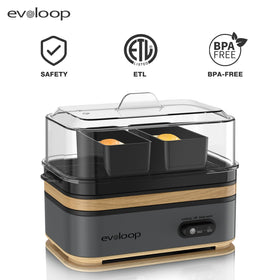 Evoloop Auto shut-off feature highlighted for safety and convenience.
