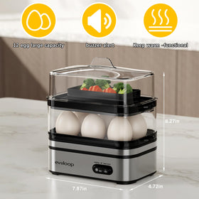 Evoloop rapid egg cooker BPA-free design ensures safe cooking