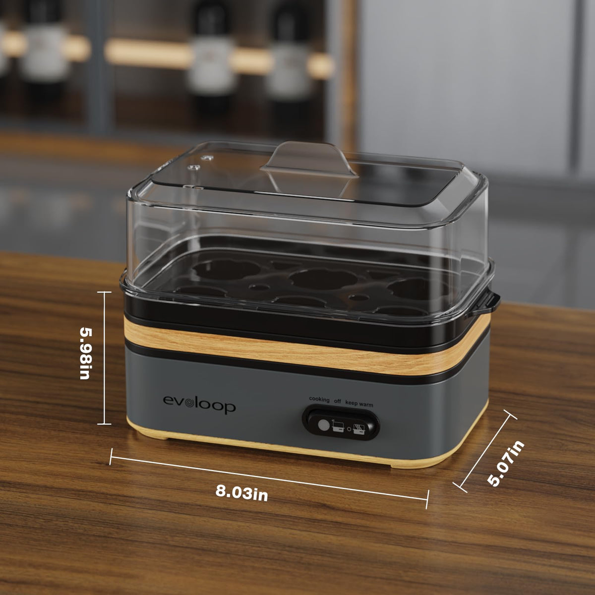 Evoloop detachable trays enable easy cleaning after cooking.