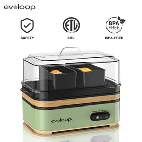 Evoloop Rapid Egg Cooker detachable trays simplify cleanup after busy meals.