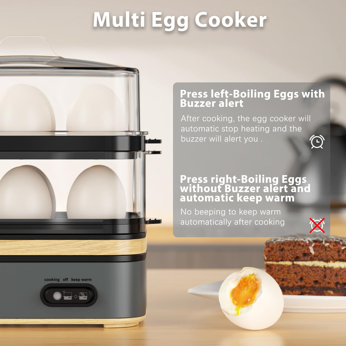 Evoloop Rapid Egg Cooker poaching tray close-up illustrates easy poaching for healthy breakfasts