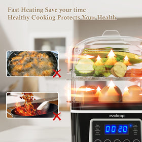 Evoloop 4qt rice and vegetables steaming setup in view