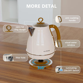 Evoloop stay-cool handle provides safe, comfortable grip during pouring.