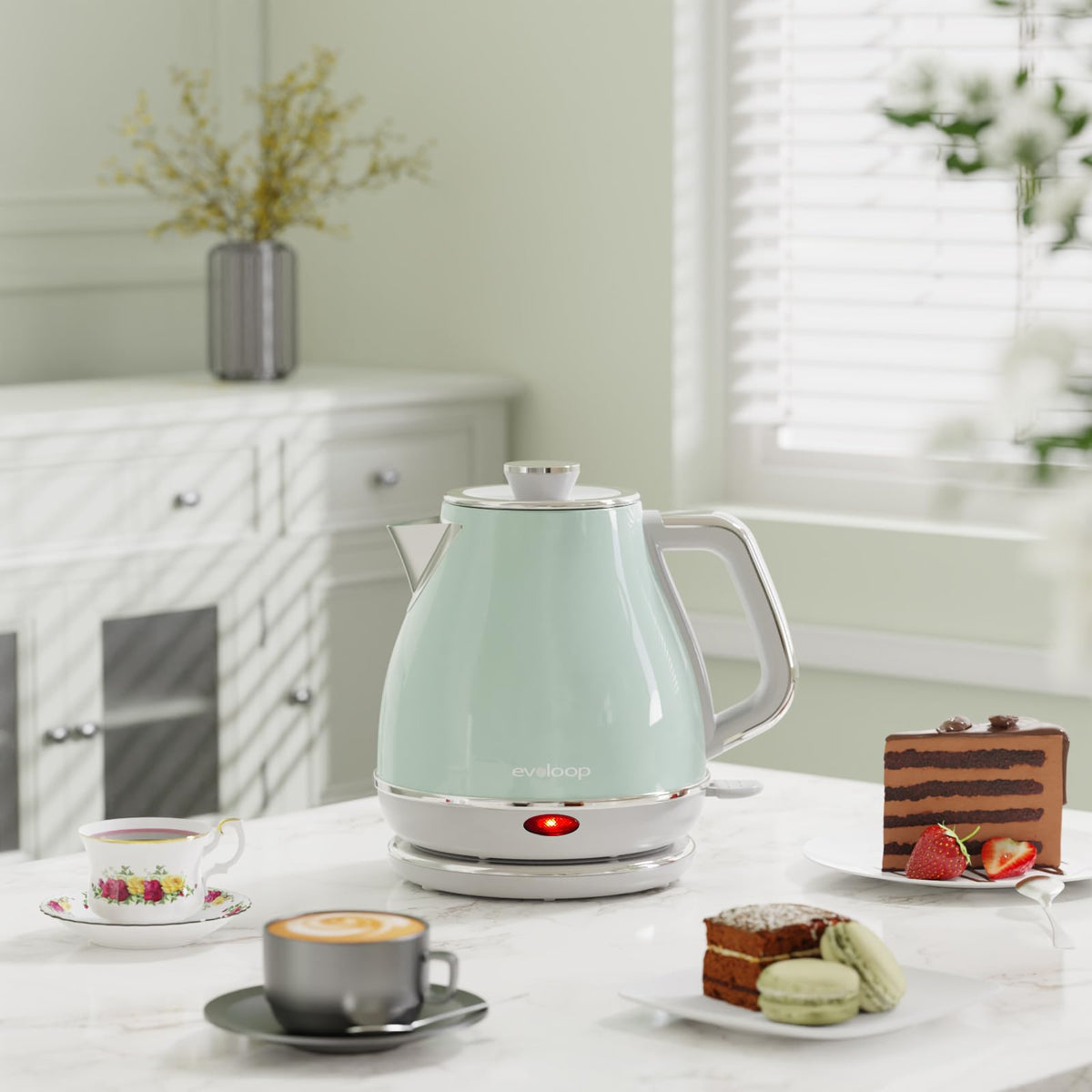 Evoloop retro design adds vintage charm to kitchen decor.