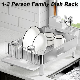 Ewaiira dish drying rack demonstrating high capacity for everyday dishware up to 110 pounds