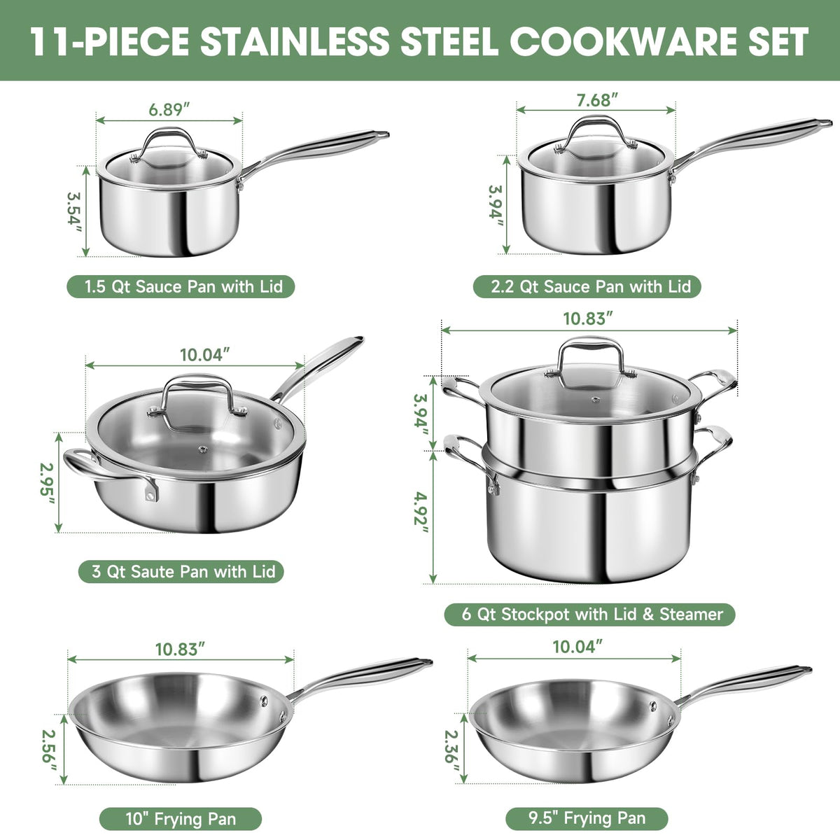 EWFEN 1.5-quart saucepan with lid ideal for quick sauces