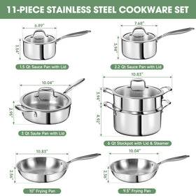 EWFEN 1.5-quart saucepan with lid ideal for quick sauces