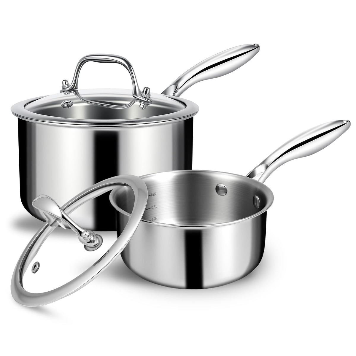 EWFEN 1 qt saucepan lid with airtight seal for moist, flavorful meals.